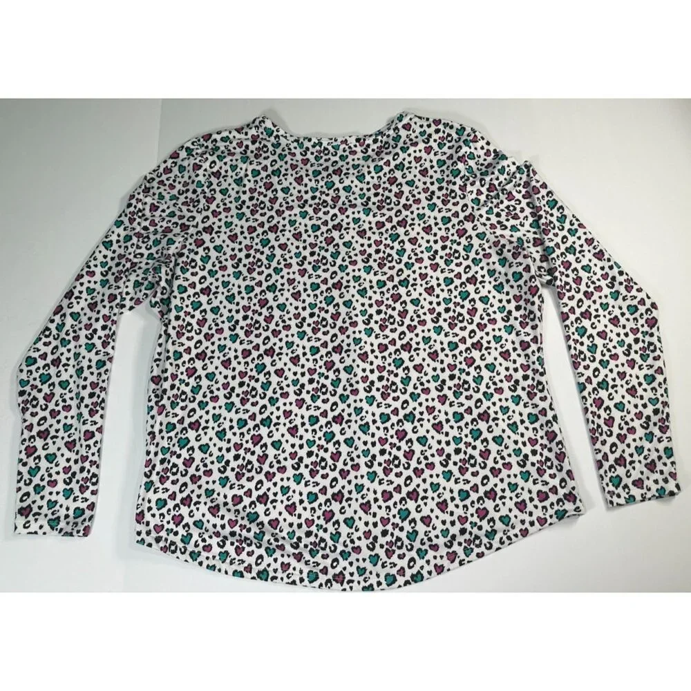 Ava & Therese Women’s Heart Leopard Print Top Crew Neck Stretch 3XL Plus - Picture 6 of 8